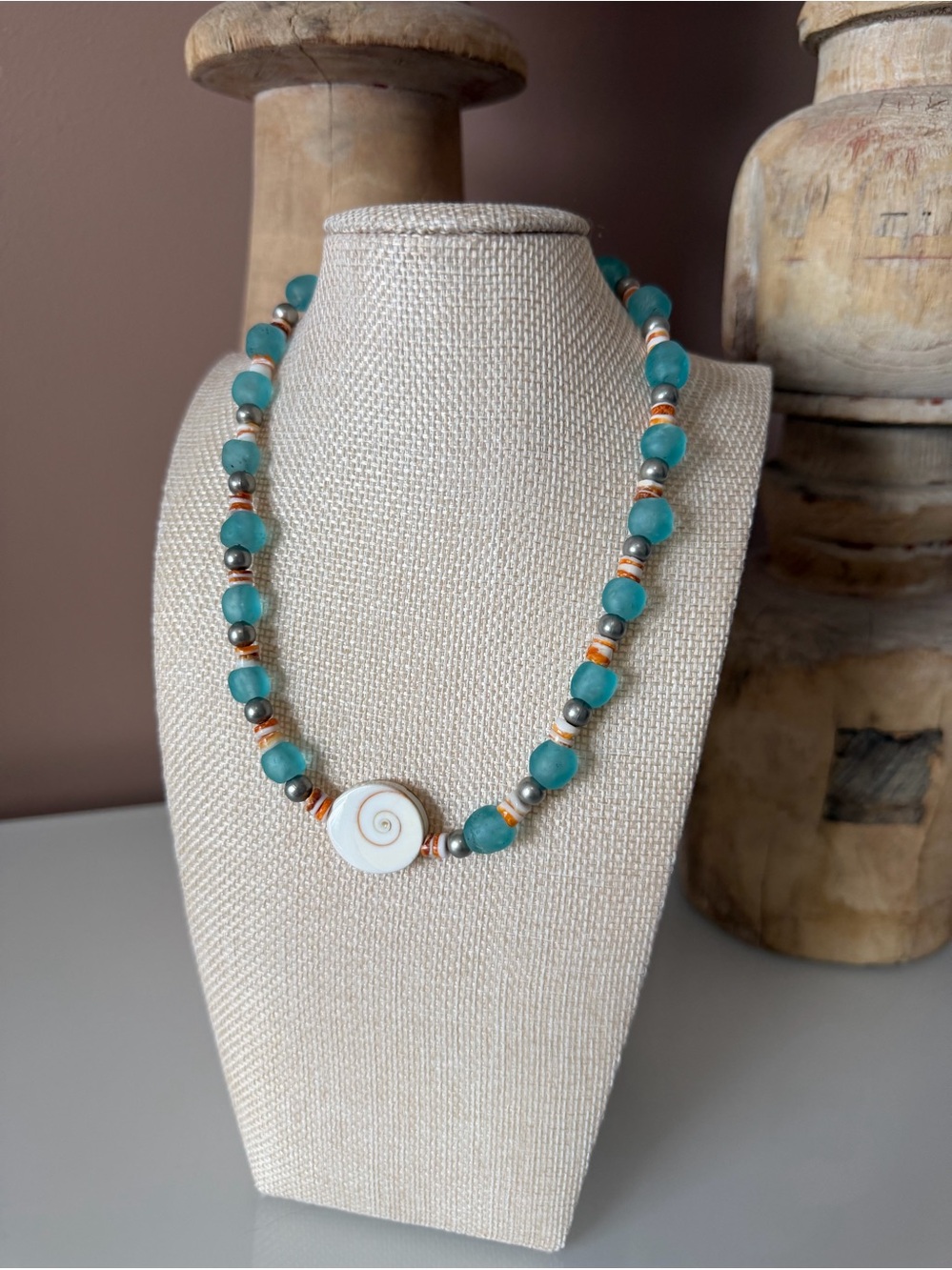 Spiny Oyster Shell Necklace.